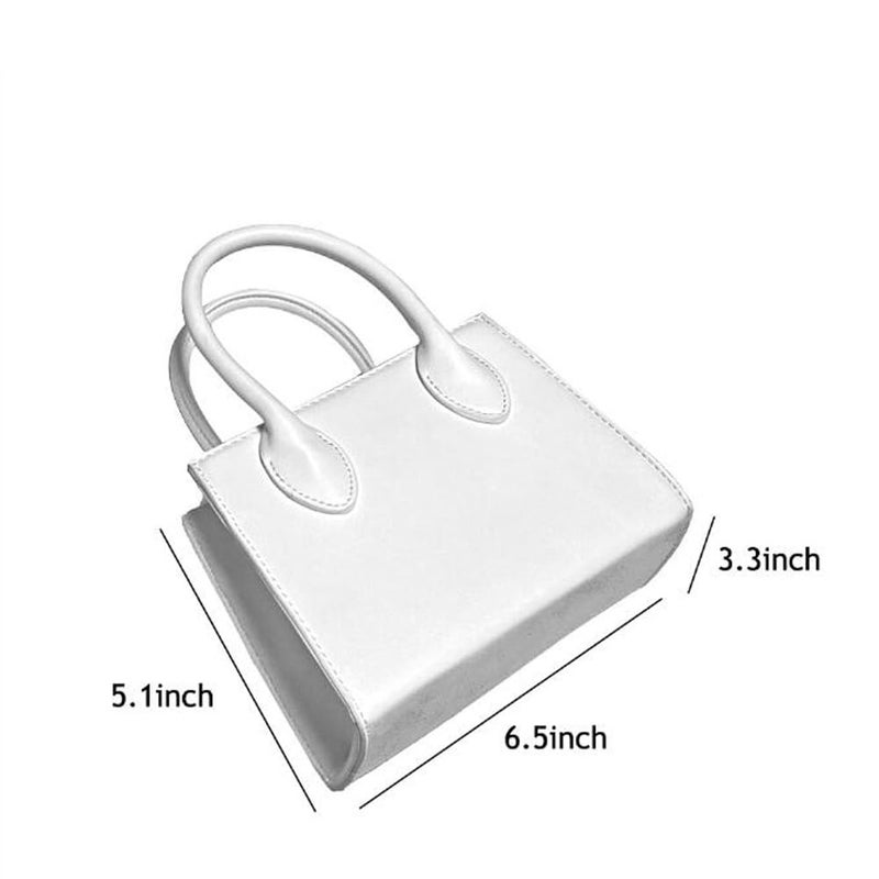 saursmehat Small crossbody bags for women faux leather trendy clutch mini purses and handbags (White) - Image 5
