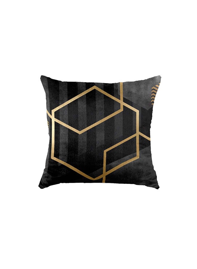 RIZARIES SuperSoft Black Grey Abstract Throw Cushion 