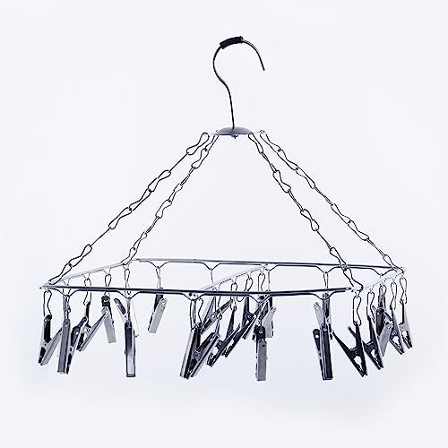 WEWEL® Heavy Quality Square Stainless Steel Clothes Drying Hanger - Oreo Clips Heavy Quality Rust Free Pegs for Diapers, Hosiery, Socks, Undergarments, and Infant Clothes: 25 pc - Image 3