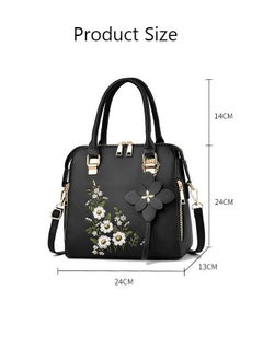 DUNISO Womens Elegant Embroidery Purses and Handbags Shoulder Bag Ladies Designer Satchel Messenger Tote Bag Crossbody Bag for Ladies  - Image 3