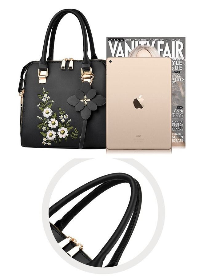 DUNISO Womens Elegant Embroidery Purses and Handbags Shoulder Bag Ladies Designer Satchel Messenger Tote Bag Crossbody Bag for Ladies  - Image 4