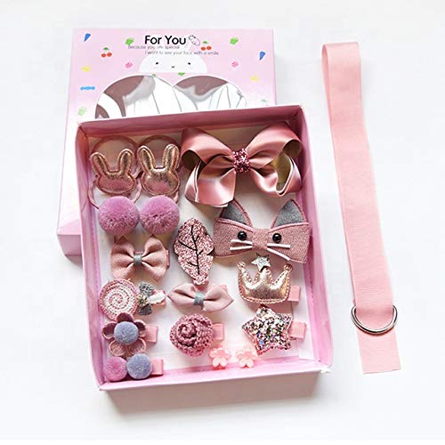 FOK Set of 18 Pieces Fancy Headwear Acessories For Baby Girls/Toddlers - Pink - Image 4