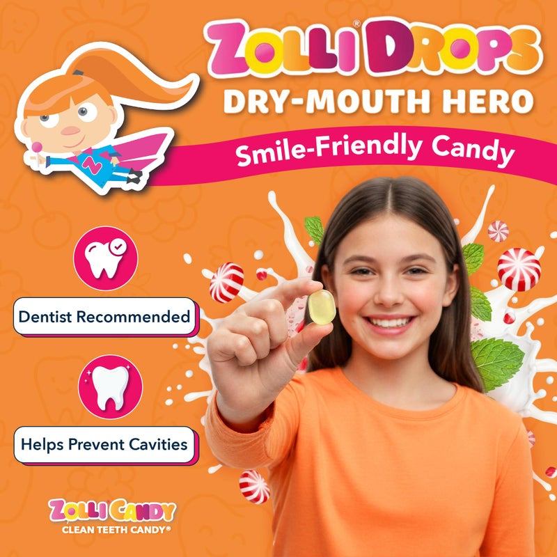 ZOLLIPOPS Zolli Drops Sugar Free Candy with Xylitol, Dye-Free Lollipops - Keto & Diabetic-Friendly, Dentist-Approved Treats for Kids (Peppermint, 1.6 oz) - Image 2
