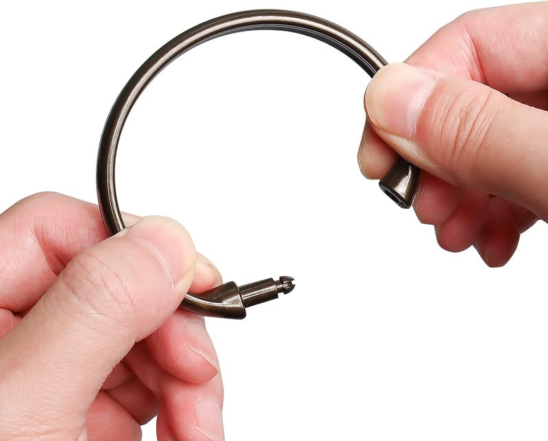 Qulable Shower Curtain Rings-12 Pack- Plastic Shower Curtain Hooks O-Shaped Rings Hook Glide Easily on Bathroom Shower Rod(Bronze) - Image 5