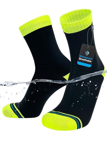 DexShell Waterproof Socks for Men & Women, Hiking Walking Outdoor Gear in Cold Wet Weather, Cotton Inners with Breathable PFOA-free Membrane, Unisex MD, HVY Black - Image 1