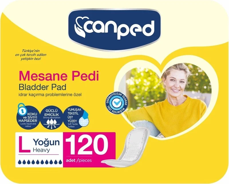 CANPED Bladder Pad Dense Large (L) 120 Pieces (12 Packs of 10)