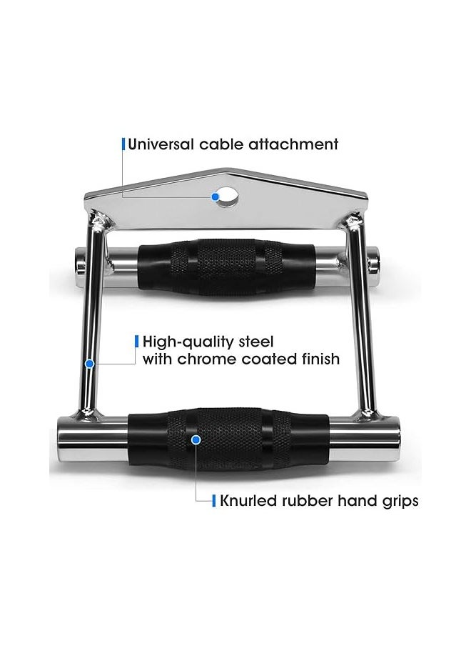 TodyJeyHo Double D Row Handle Cable Attachment,Cable Attachment with Non Slip Handle,Lat Pull Down Attachment for Weight Workout,Exercise Cable Attachment for Gym  - Image 2