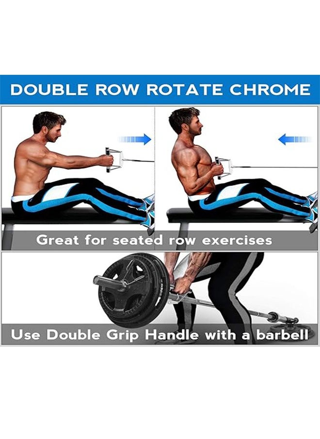 TodyJeyHo Double D Row Handle Cable Attachment,Cable Attachment with Non Slip Handle,Lat Pull Down Attachment for Weight Workout,Exercise Cable Attachment for Gym  - Image 3