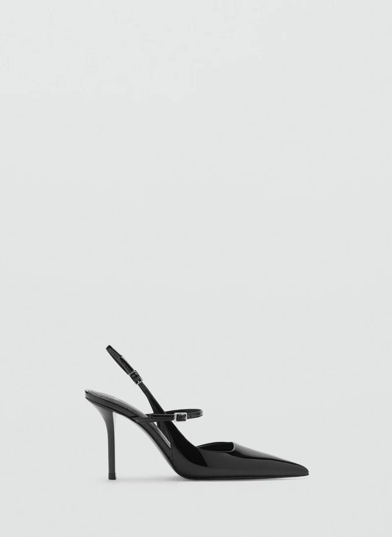 MANGO Patent leather shoes with straps and buckle