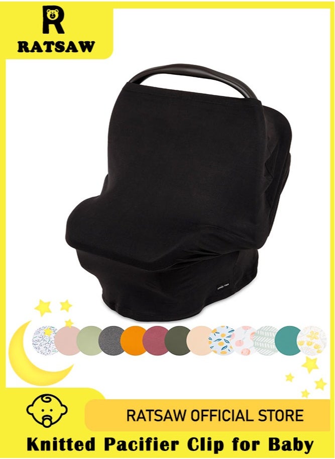RATSAW Cotton Feeding Nursing Cover 360° Car Seat Canopy Nursing Cover Multi Use Cover Ultra Soft Baby Breastfeeding Cover  - Image 1