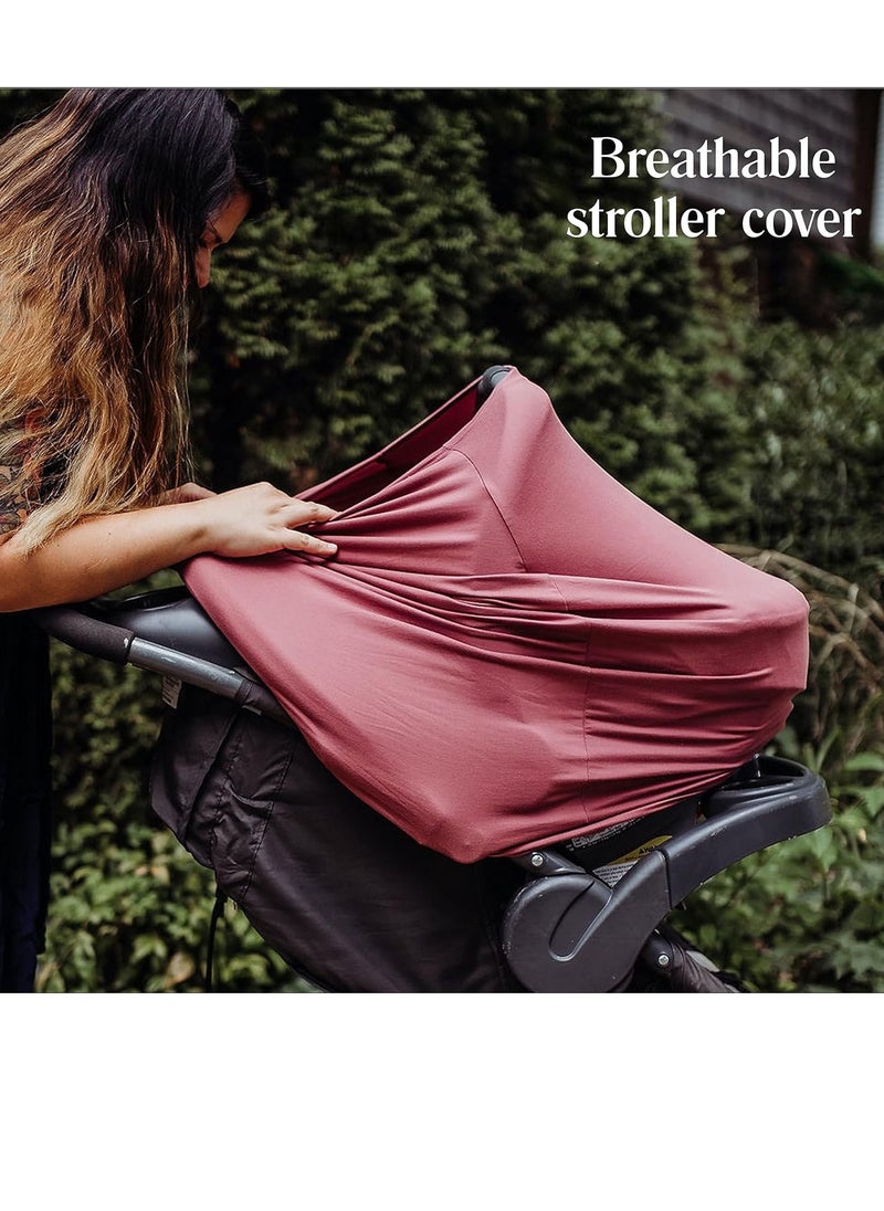 RATSAW Cotton Feeding Nursing Cover 360° Car Seat Canopy Nursing Cover Multi Use Cover Ultra Soft Baby Breastfeeding Cover  - Image 5