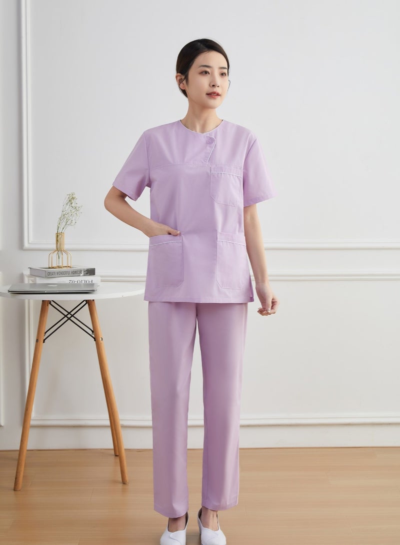 KUYING New Summer Thin Nurse Uniform Split Set Medical Work Uniform  - Image 1