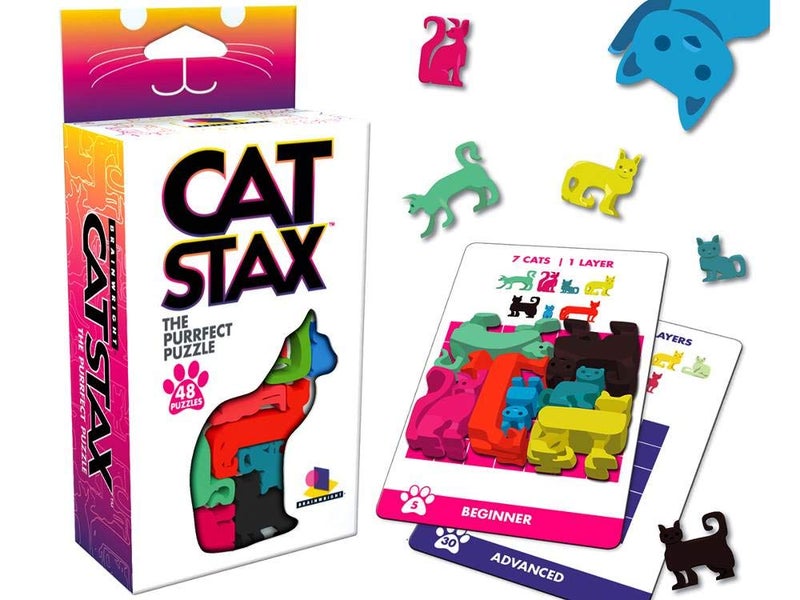 Brainwright Cat Stax The Purrfect Packing Puzzle Game - Image 1