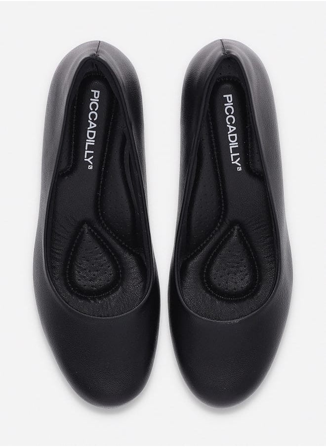 Piccadilly - Women Round Toe Slip-On Pumps with Block Heels - Image 1