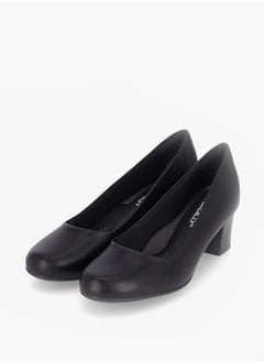 Piccadilly Women Round Toe Slip-On Pumps with Block Heels  - Image 3