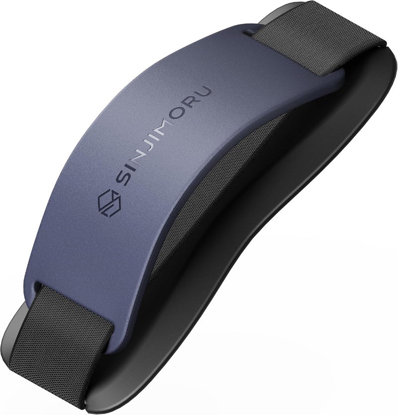 Sinjimoru Phone Grip with Silicone Band – Comfortable One-Hand Holder & Kickstand for Smartphones, Tablets, and eReaders for iPhone, Android, and Kindle Sinji Grip Silicone Midnight Blue - Image 1