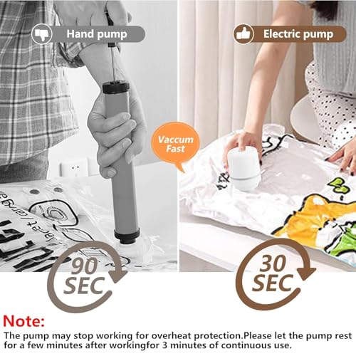 SELLWIZE Space saverbag ElectricPump, Electric Pump for Vacuum StorageBags, Portable Vacuum Bag Pump for Compression Comforter, Clothing (Storage Bag Not Included) - Image 3