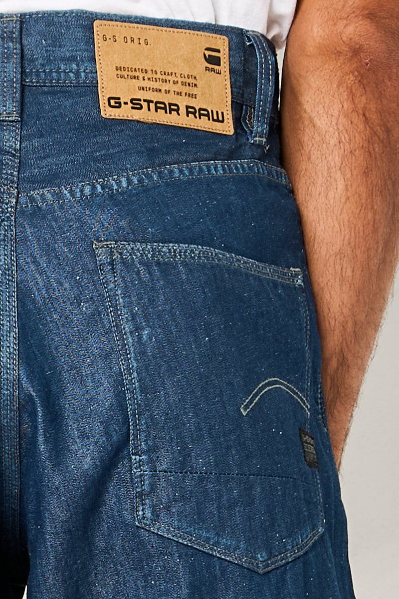 G-Star RAW Men Washed Denim Shorts, Navy - Image 4
