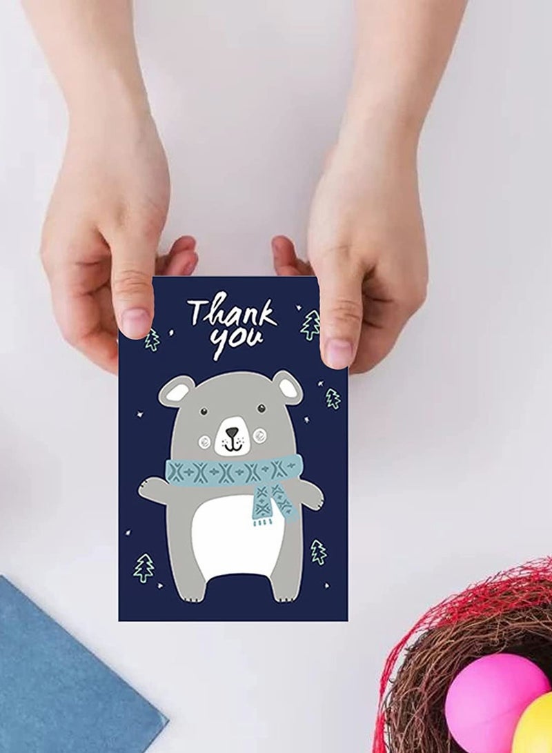 Greeting Cards Pack, 12pcs Animal Greeting Cards with 12pcs Stickers and 12pcs Envelopes, 6 Styles - Image 2