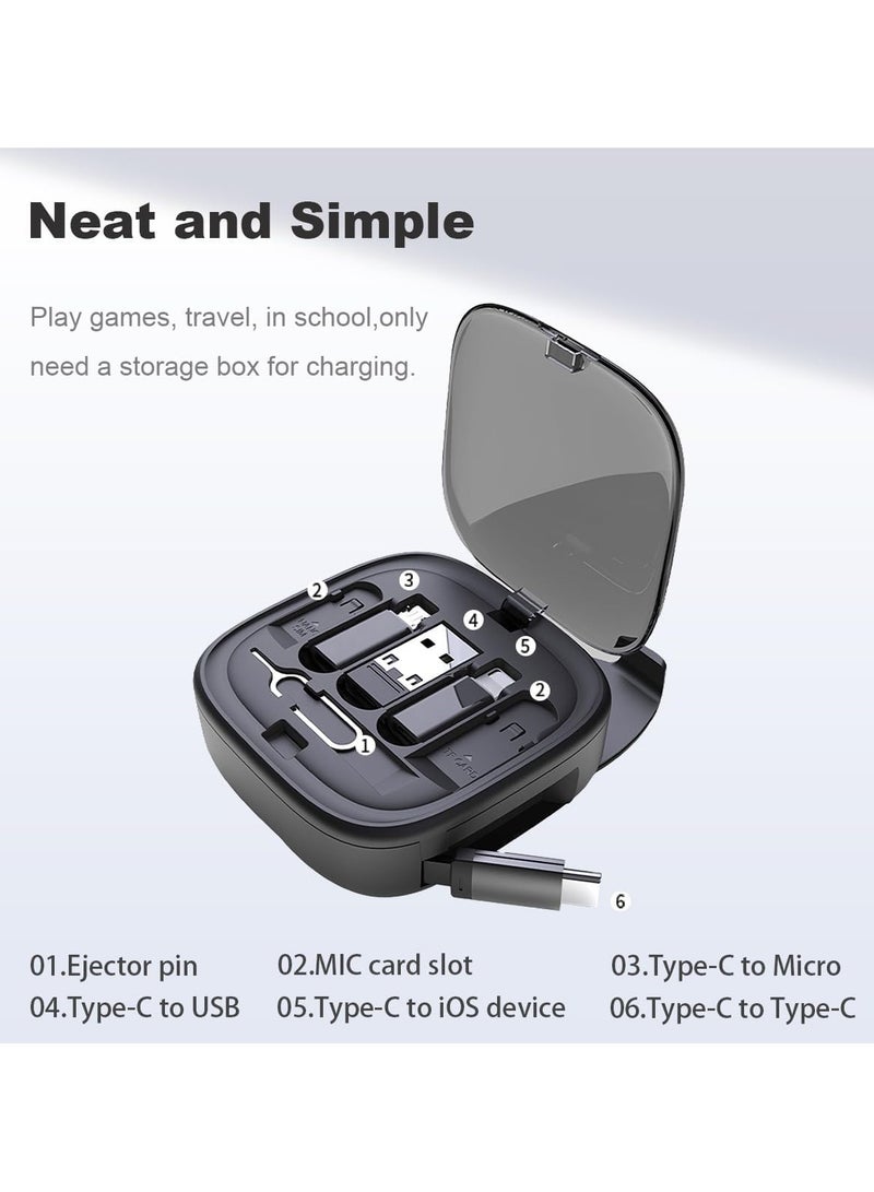 Kannzz USB Adapter Storage Box with Retractable Type-C Cable. - Image 2