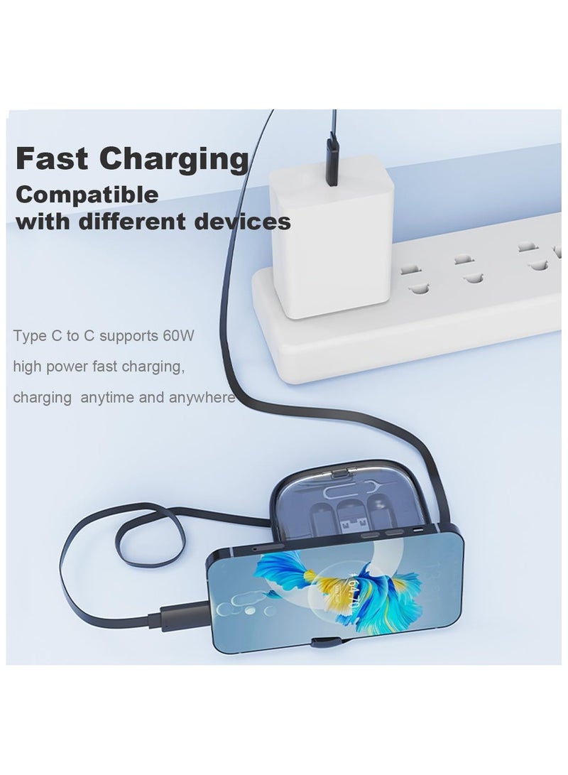 Kannzz USB Adapter Storage Box with Retractable Type-C Cable. - Image 4