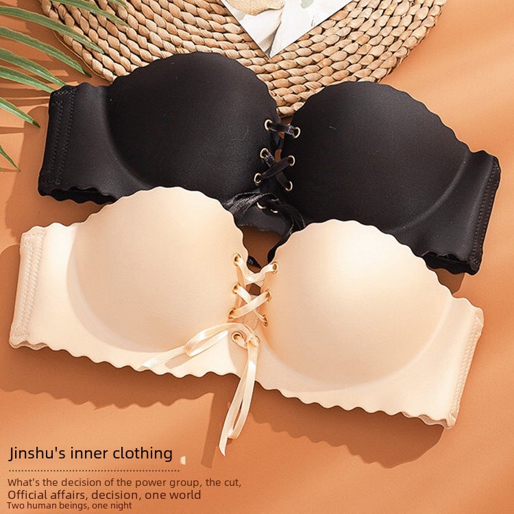 Seamless Strapless Bra Comfortable Breathable Girls Skin color - Image 3