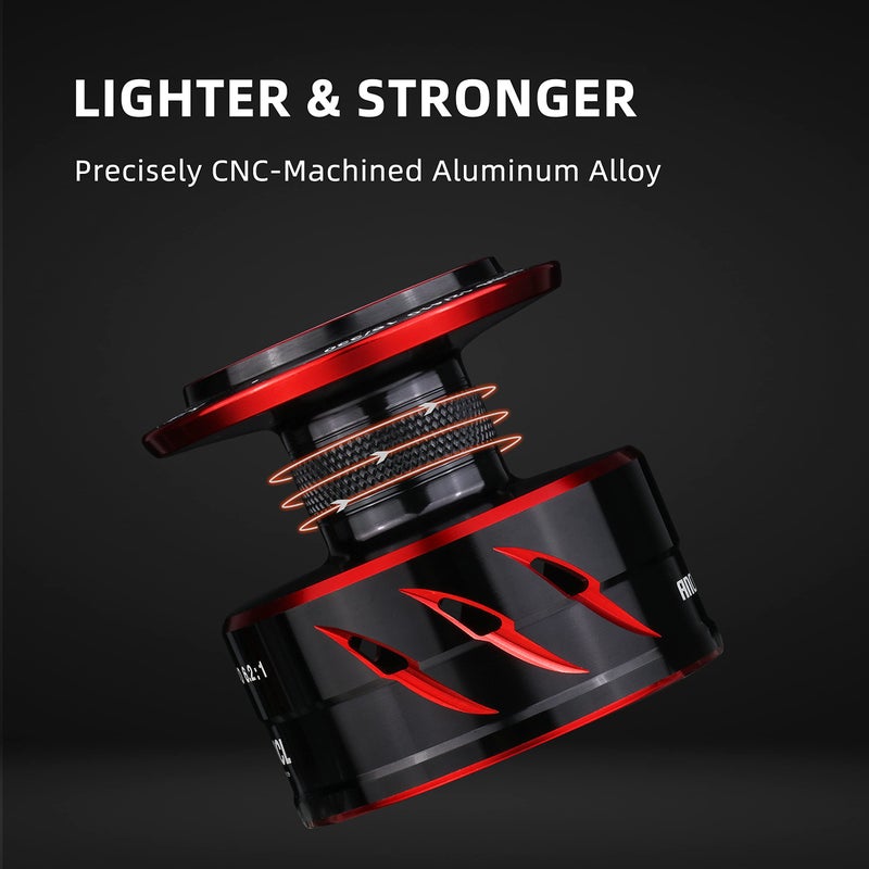 RUNCL Spinning Fishing Reel ANCOHUMA, Powerful 26 LB Max Drag, 7+1 Stainless BB, 6.2:1 CNC Aluminum Alloy Spool, Unique Smooth Colorful Ceramic Line Roller, D.S.S.R Double Shield for Freshwater - Image 3
