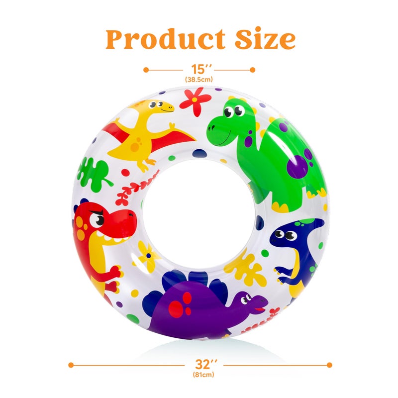 JOYIN 3 Pack Pool Floats, Pool Tube for Kids Swim Rings Inflatable Tubes, Unicorn Sea Animal Tubes Floatie Ring Water Toys for Swimming, Summer Beach Party - Image 5