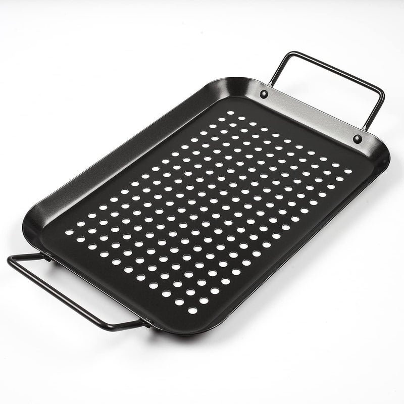 VALAJOGI Valajogi Heavy-Duty Non-Stick BBQ Frying Pan with Handles: The Ultimate Grill Tray for Outdoor Cooking - Perfect BBQ Accessory for Effortless Grilling and Flavorful Barbecue Meals  - Image 1