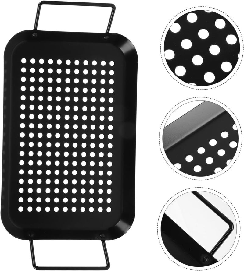 VALAJOGI Valajogi Heavy-Duty Non-Stick BBQ Frying Pan with Handles: The Ultimate Grill Tray for Outdoor Cooking - Perfect BBQ Accessory for Effortless Grilling and Flavorful Barbecue Meals  - Image 2