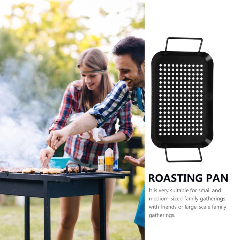 VALAJOGI Valajogi Heavy-Duty Non-Stick BBQ Frying Pan with Handles: The Ultimate Grill Tray for Outdoor Cooking - Perfect BBQ Accessory for Effortless Grilling and Flavorful Barbecue Meals  - Image 4