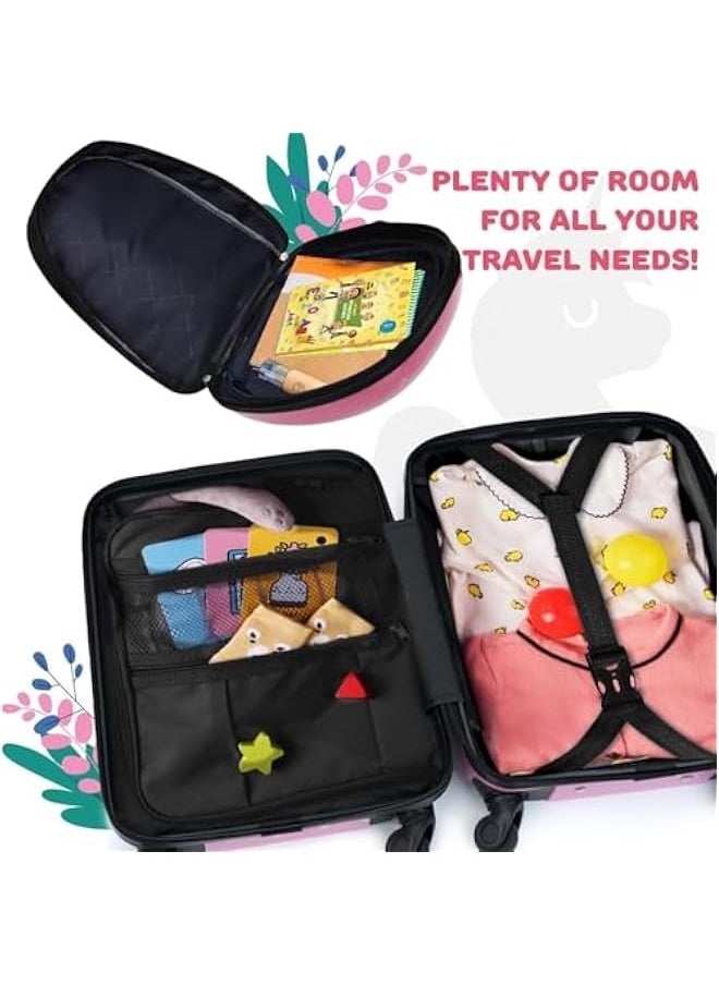 TRASSLE Kids Carry On Luggage Set, Hard Shell Travel Luggage W/Backpack, Hardside Rolling Suitcase W/Spinner Wheels, Kids Luggage and Backpack  - Image 3