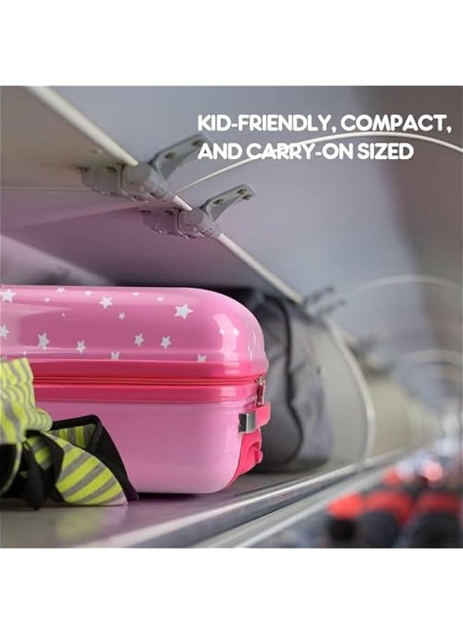 TRASSLE Kids Carry On Luggage Set, Hard Shell Travel Luggage W/Backpack, Hardside Rolling Suitcase W/Spinner Wheels, Kids Luggage and Backpack  - Image 5