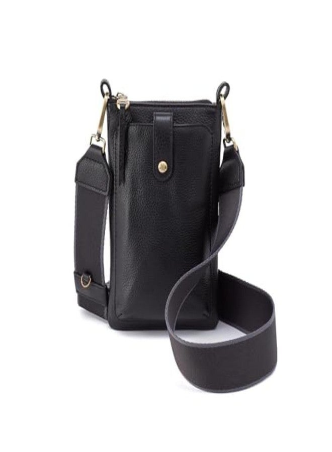 HOBO Cass Leather Phone Crossbody with Adjustable Strap for Gym, Travel, or Everyday - Lightweight and Casual Design for Everyday Essentials, Black - Image 1