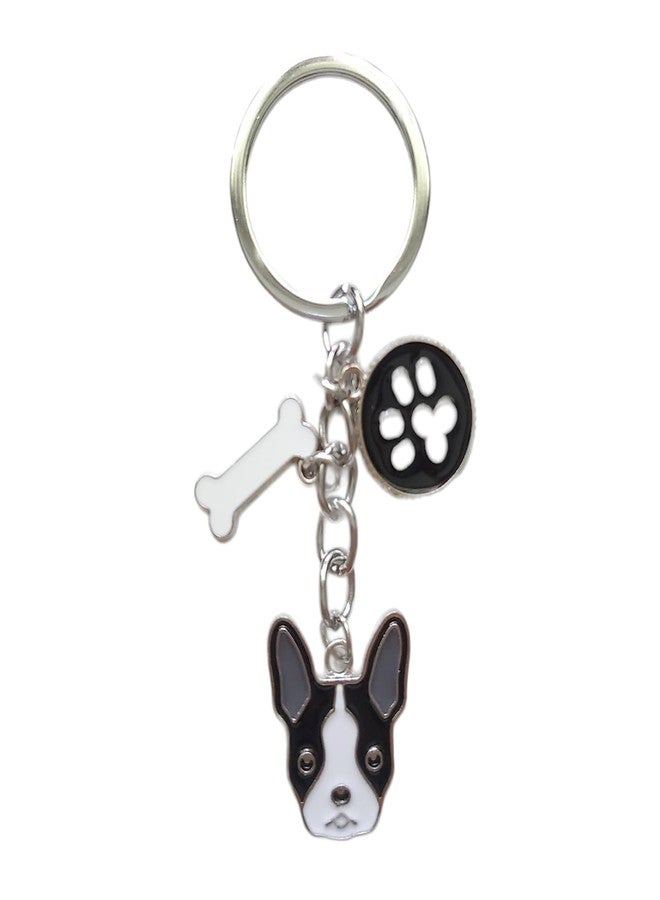 POYAMUSE Enamel Dog Pet Keychain - A Heartwarming Memorial and Adorable Accessory keyring for Dog Lovers-boston - Image 1