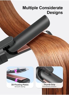 BESTIS 4 IN 1 Curling Iron Set, Curling Wand Set with Hair Straightener and 3 Interchangeable Ceramic Thermal Brush (32-38mm), 10s Fast Instant Heat Up Hair Curling Iron Can Straight and Curly (120°C-220°C)  - Image 3