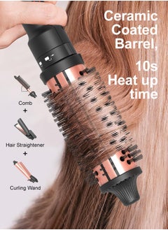 BESTIS 4 IN 1 Curling Iron Set, Curling Wand Set with Hair Straightener and 3 Interchangeable Ceramic Thermal Brush (32-38mm), 10s Fast Instant Heat Up Hair Curling Iron Can Straight and Curly (120°C-220°C)  - Image 4