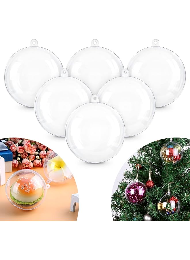 The Bros 20pcs 1.96''/50mm Christmas Balls Clear Plastic Fillable Baubles Ball for Christmas Tree Ornaments Hanging Pendants Wedding Party Christmas Decorations Navidad, DIY Christmas Ornaments - Image 1