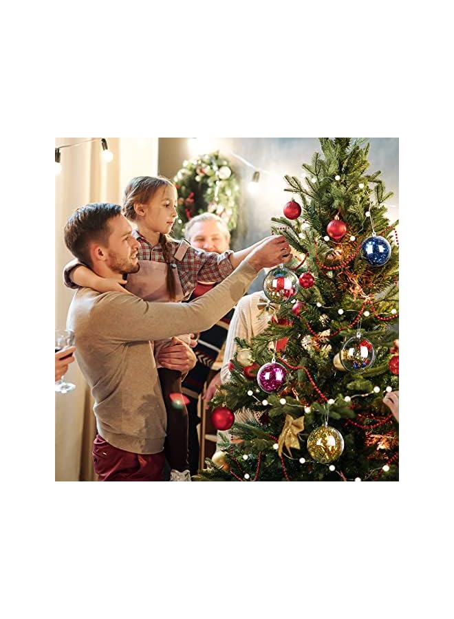 The Bros 20pcs 1.96''/50mm Christmas Balls Clear Plastic Fillable Baubles Ball for Christmas Tree Ornaments Hanging Pendants Wedding Party Christmas Decorations Navidad, DIY Christmas Ornaments - Image 3