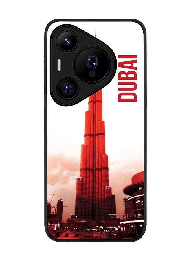 Stylizedd Rugged Black edge case for Huawei Pura 70 Pro / Huawei Pura 70 Pro Plus, Slim fit Soft Case Flexible Anti Drop TPU Gel Thin Cover - Dubai - The Burj - Image 1
