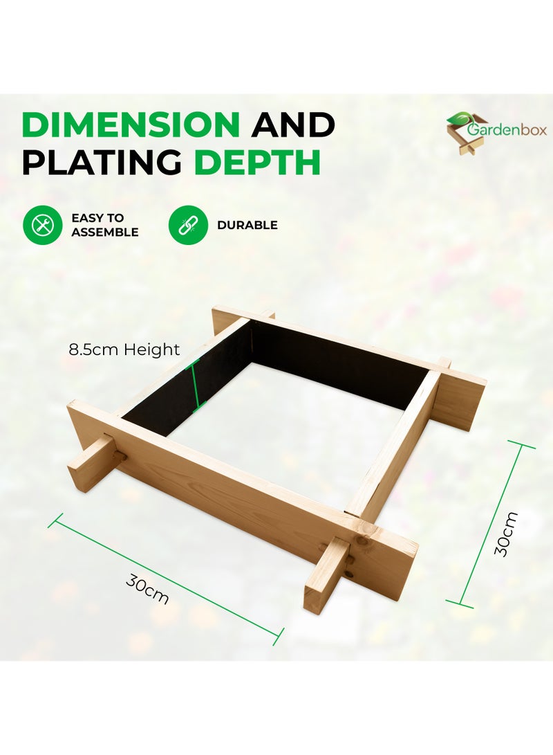 Puppy Gardenbed, 1 Foot x 1 Foot, White Wood Raised Garden Bed Outdoor, planter box for home gardening, starter kit to grow flowers, herbs, vegetables, succulent plants - Image 2