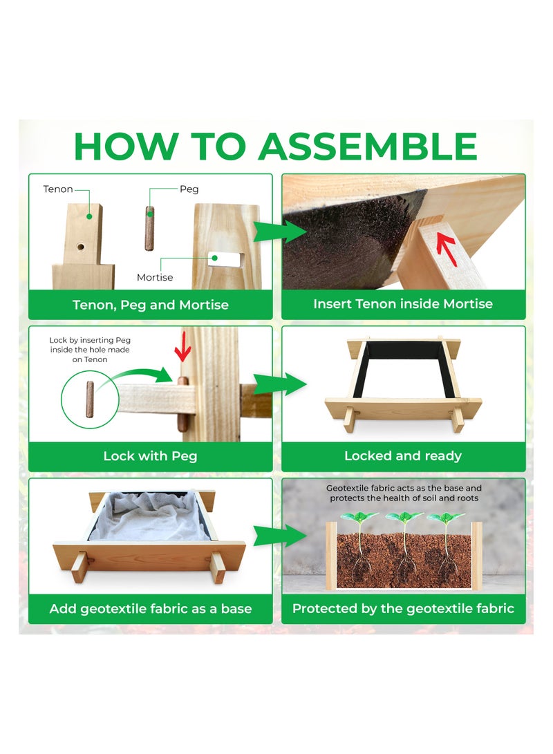 Puppy Gardenbed, 1 Foot x 1 Foot, White Wood Raised Garden Bed Outdoor, planter box for home gardening, starter kit to grow flowers, herbs, vegetables, succulent plants - Image 3