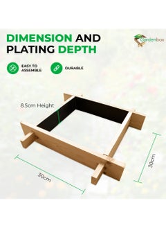Generic Puppy Gardenbed, 1 Foot x 1 Foot, White Wood Raised Garden Bed Outdoor, planter box for home gardening, starter kit to grow flowers, herbs, vegetables, succulent plants  - Image 2
