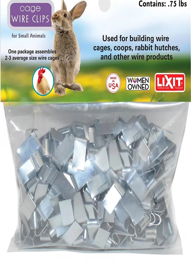 Lixit Metal Wire Cage Clips for Assembling and Repairing Rabbit Hutes and Homes. (.75 Pounds) - Image 1