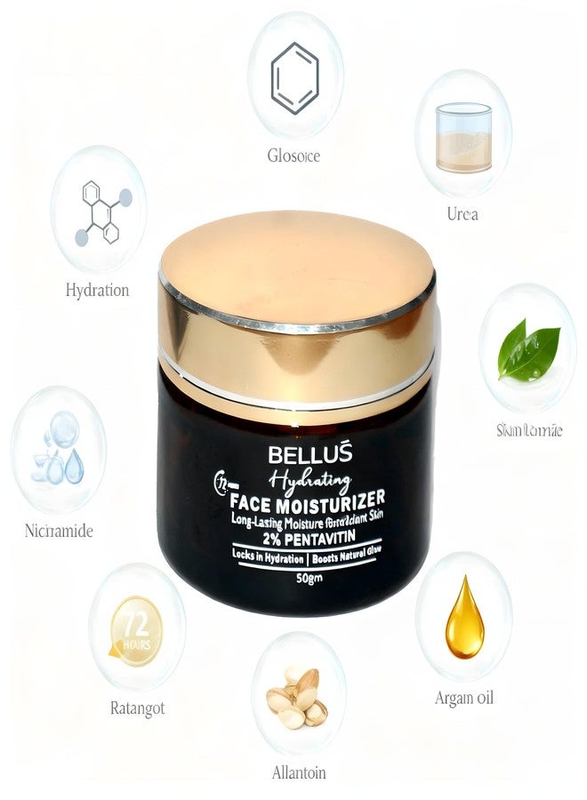 Bellus 72-Hour Face Moisturizer | Deep Hydration & Glow | Lightweight & Non-Sticky | 50g - Image 4