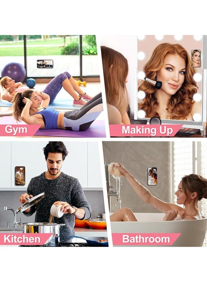 Silicone Suction Cup Phone Case Mount Double Sided, Phone Accessories Hands-Free Strong Grip Holder for Selfies and Videos, Silicon Phone Stand for iPhone and Android (Light Pink)  - Image 2