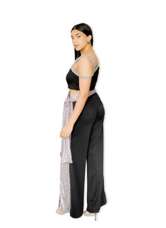 CH Glamstore Single Sleeved Crop Top and Wide Leg Pant Set  - Image 2