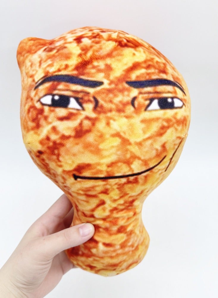 Gegagedigedagedago Expressive Stone Chicken Nugget Plush Toy. Filled with high - quality PP cotton, it offers a soft and fluffy touch. The short plush material is skin - friendly  - Image 2