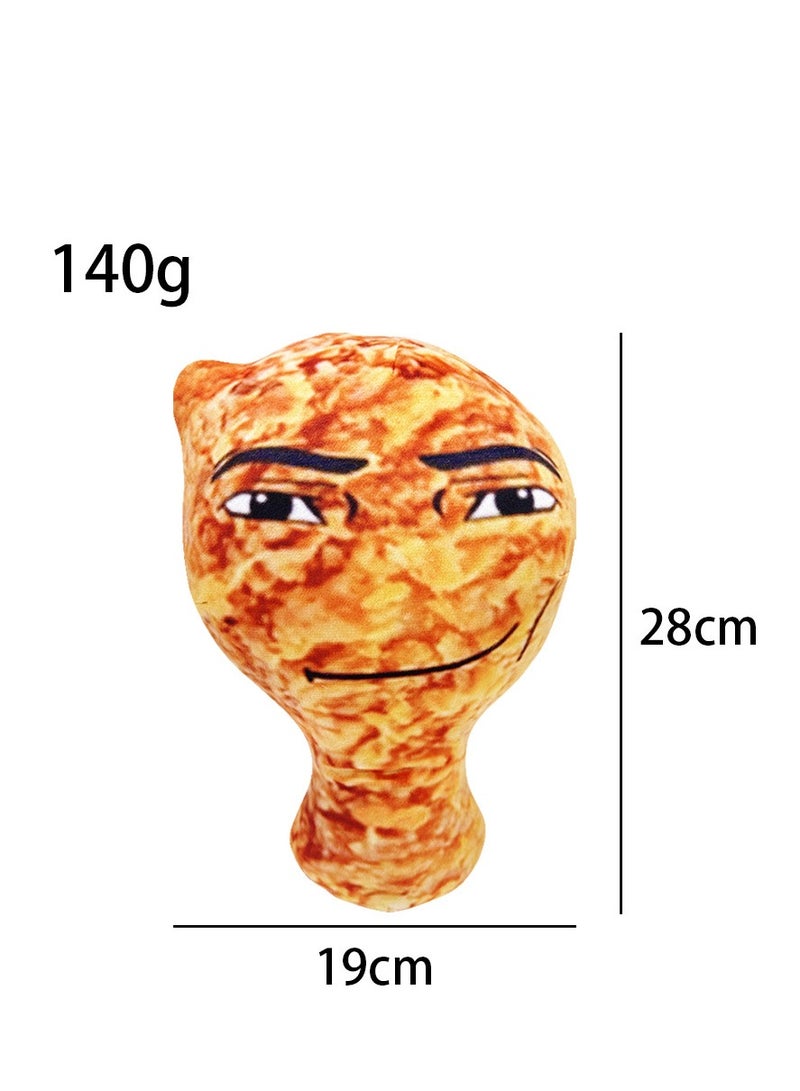 Gegagedigedagedago Expressive Stone Chicken Nugget Plush Toy. Filled with high - quality PP cotton, it offers a soft and fluffy touch. The short plush material is skin - friendly  - Image 3