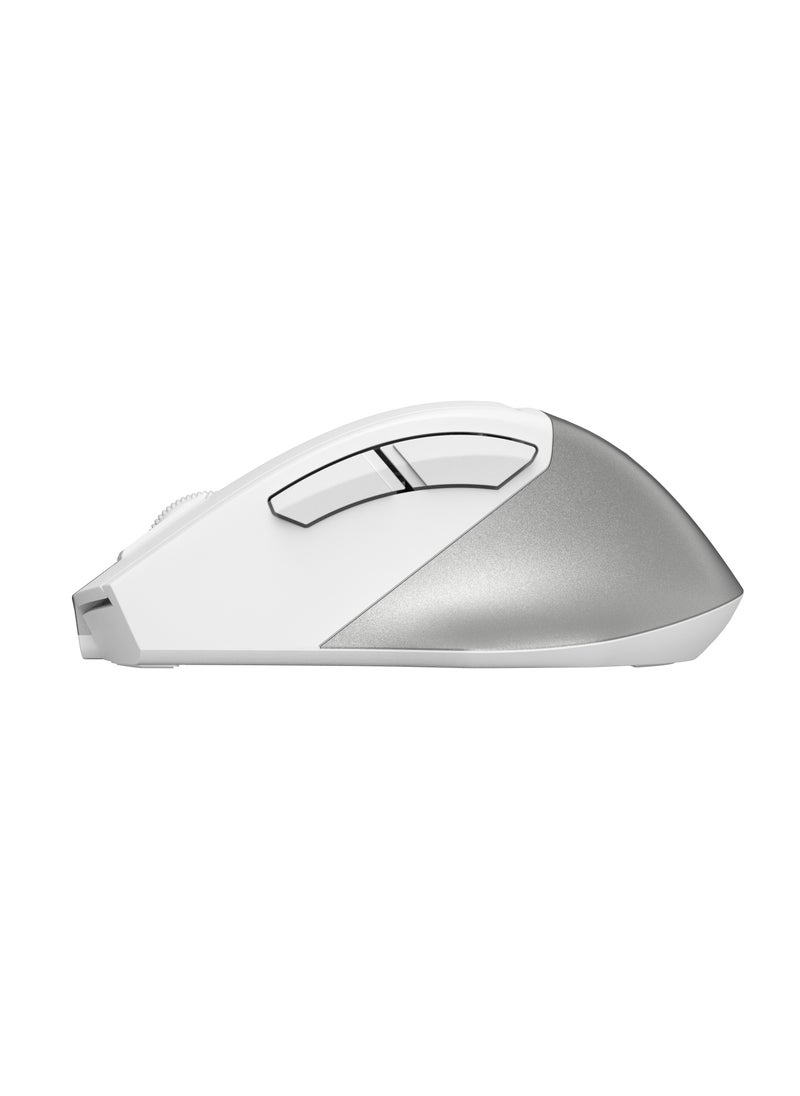 A4TECH Fstyler Dual-Functions Rechargeable Mouse, [ Desk + Air ] Bluetooth & 2.4GHz Air Illuminate FB45CS Air2, Switch up to 3 Devices, DPI 1000-1200-1600-2000, For Windows / Mac / Chrome OS / Android, White  - Image 4